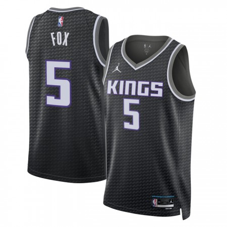 NBA Sacramento Kings Trikot Deaaron Fox 5 Jordan 2022-23 Statement Edition Schwarz Swingman - Herren